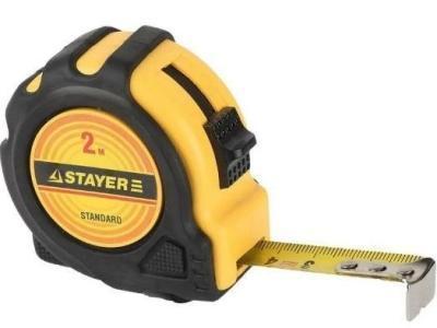 Рулетка STAYER TopTape 2 м 16 мм ударост обрезин 34025-02 в интернет гипермаркете «Планета Лета». Фото
