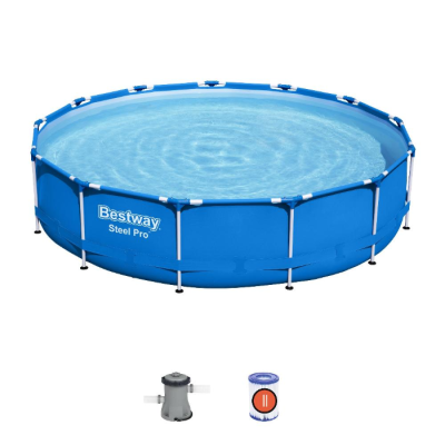 Бассейн каркасный 396 x 84 см +фильтр-насос Bestway 5612E в интернет гипермаркете «Планета Лета». Фото