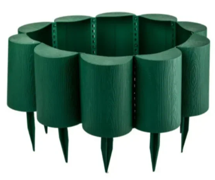 Ограждение "Садовый конструктор"  H210мм, L3м, зеленый в интернет гипермаркете «Планета Лета». Фото