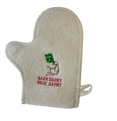 Рукавичка для бани "Баня парит-силу дарит" TM ”Бацькина баня"/25 в интернет гипермаркете «Планета Лета». Фото