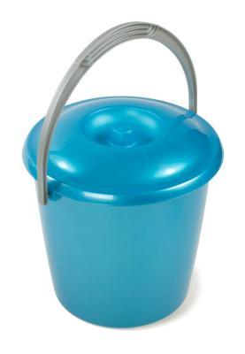 Ведро "Либерти" 5л с крышкой  голубое С602КГОЛ в интернет гипермаркете «Планета Лета». Фото