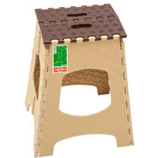 Табурет складной большой бежевый 00-00000350 в интернет гипермаркете «Планета Лета». Фото