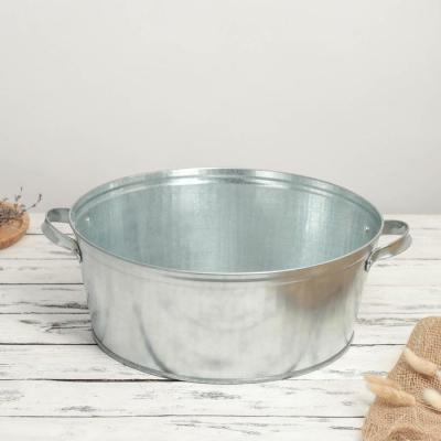 Таз круглый 13 л, оцинкованный  192714 в интернет гипермаркете «Планета Лета». Фото