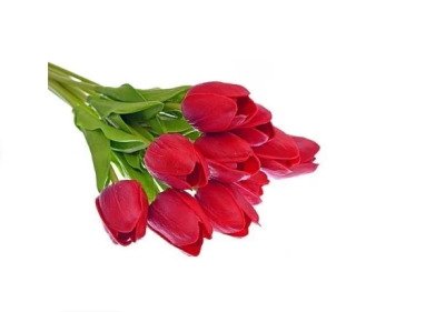 Цветок искусственный Тюльпан, 56см Красный-оранжевый 1555PA-OR-117W в интернет гипермаркете «Планета Лета». Фото