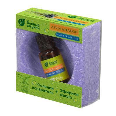 Испаритель соляной 700 гр, масло эфирное "Можжевельник" 15 мл БШ 32482 в интернет гипермаркете «Планета Лета». Фото