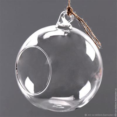 Ваза подвесная (стекло) D 12см в интернет гипермаркете «Планета Лета». Фото