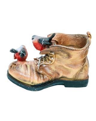Фигура Ботинок с двумя птичками Н-14, D-10см в интернет гипермаркете «Планета Лета». Фото