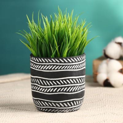 Кашпо Узоры черное 8,5х8,5см 9353256 в интернет гипермаркете «Планета Лета». Фото