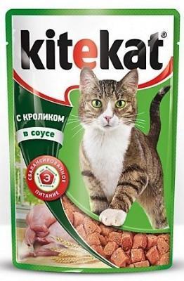 Корм Kitekat пауч кролик в соусе 85г в интернет гипермаркете «Планета Лета». Фото