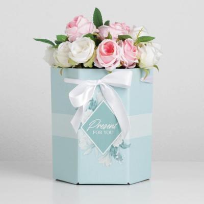 Переноска складная шестигранник «Present», 17 × 14,8 × 19,5 см 5438979 в интернет гипермаркете «Планета Лета». Фото