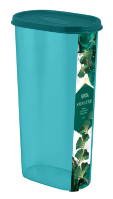 Банка для сыпучих продуктов NEO LUXE 2,4 л изумрудный агат в интернет гипермаркете «Планета Лета». Фото