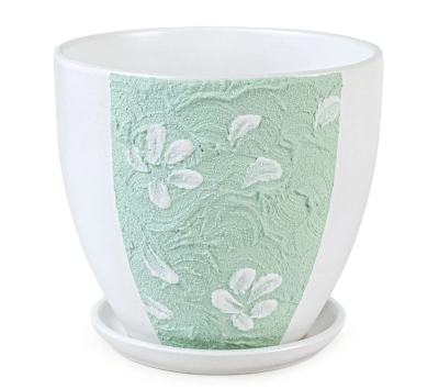 Горшок Велсофт высокий овал зеленый с/п d22, h19,5см, 5л в интернет гипермаркете «Планета Лета». Фото