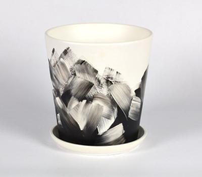 Горшок Палитра белая конус d18, h18,5см, 2,6л в интернет гипермаркете «Планета Лета». Фото