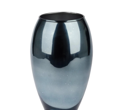 Ваза "Клавдия Голубое серебро" (стекло), D16xH24 см в интернет гипермаркете «Планета Лета». Фото