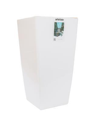 Кашпо Артевази Pisa L40 W40 H78 см белое глянцевое комплект Все-в-одном 822519 в интернет гипермаркете «Планета Лета». Фото