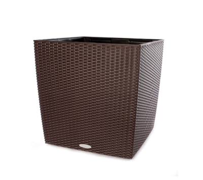 Кашпо   Lechuza Cube Cottage Complete (mocha), 50x50xH54см в интернет гипермаркете «Планета Лета». Фото
