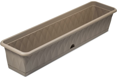 Балконный ящик Сиена 93см с п/д серый С175-03-СЕР в интернет гипермаркете «Планета Лета». Фото