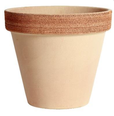 Горшок керамический Vaso Graffiato d23; h20,7 см терракот + поддон 054643 0123GFE в интернет гипермаркете «Планета Лета». Фото