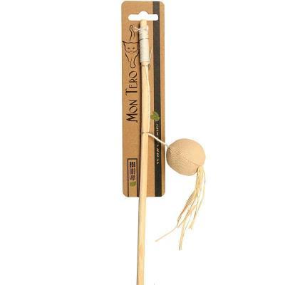 Игрушка Мон Теро ЭКО Дразнилка-удочка Шарик с кошач. мятой д/кош беж 42 см XHC-3117-B в интернет гипермаркете «Планета Лета». Фото