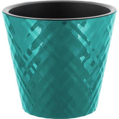 Горшок для цветов InGreen Manhattan D160мм, 1,6 л c дренажной вставкой, тропический лес в интернет гипермаркете «Планета Лета». Фото