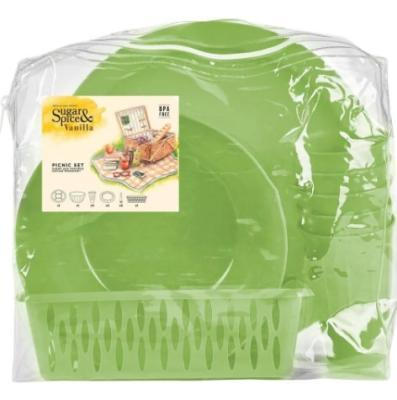 Набор салатник Sugar&Spice Vanilla на 5 персон (18 предметов) фисташка в интернет гипермаркете «Планета Лета». Фото