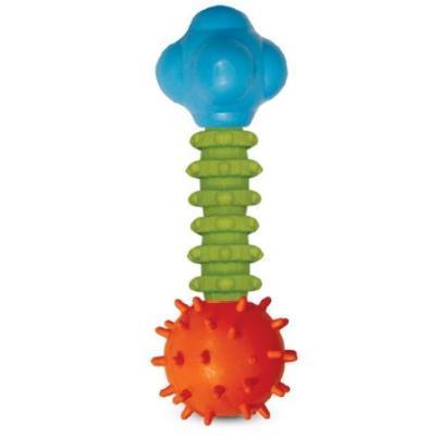 Игрушка Triol "Гантель креативная с колокольчиком"из ц/литой резины д/соб. 160мм 12191034 в интернет гипермаркете «Планета Лета». Фото