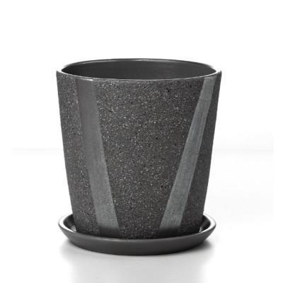 Горшок Стрит серый конус d15, h15,5см, 1,5л в интернет гипермаркете «Планета Лета». Фото