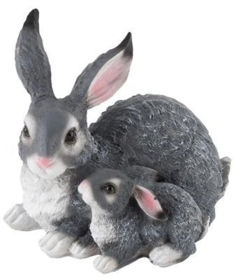 Фигура Зайчиха с зайчонком H-27см