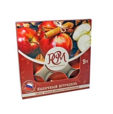 Свеча чайная 9 шт в уп яблочный штрудель в интернет гипермаркете «Планета Лета». Фото