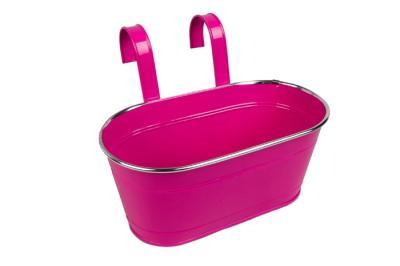 Кашпо из металла розовый 28х14х12см GM-47287 в интернет гипермаркете «Планета Лета». Фото