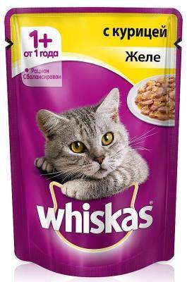 Корм Whiskas желе с курицей 85г  в интернет гипермаркете «Планета Лета». Фото Корм Whiskas желе с курицей 85г в интернет гипермаркете «Планета Лета». Фото