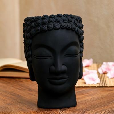 Кашпо Будда чёрный 6905340 в интернет гипермаркете «Планета Лета». Фото