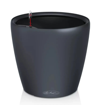 Кашпо Lechuza "Classico LS Complete slate" (пластик), D21xH20 см в интернет гипермаркете «Планета Лета». Фото