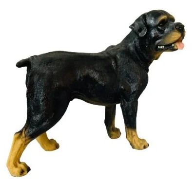 Фигура Собака Ротвейлер большой стоит H-37см в интернет гипермаркете «Планета Лета». Фото