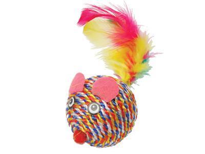 Игрушка "Когтеточка-мышь с перьями" 5см в интернет гипермаркете «Планета Лета». Фото