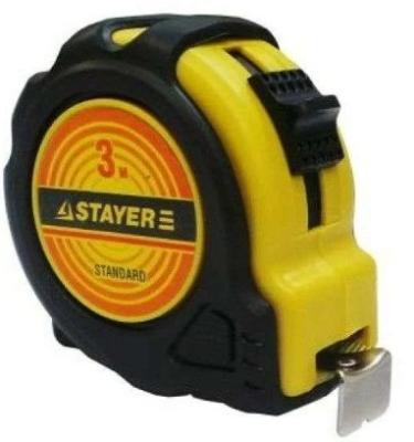 Рулетка STAYER TopTape 3 м 16 мм ударост обрезин 34025-03 в интернет гипермаркете «Планета Лета». Фото
