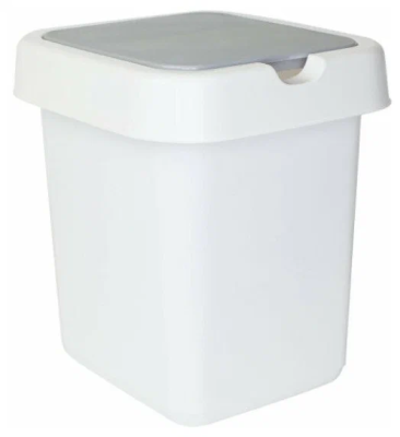 Контейнер для мусора "Квадра" 9 л белый SV4042БЛ в интернет гипермаркете «Планета Лета». Фото