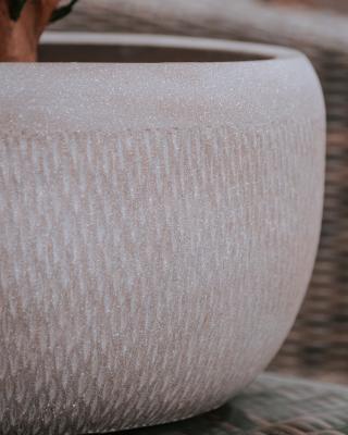 Кашпо IDEALIST Лотус Чаша, серо-коричневый, D43 H21.5, MESHB43-T в интернет гипермаркете «Планета Лета». Фото