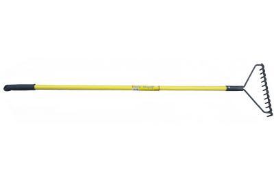 (УЛ) Грабли ГП-12 с прямым зубом с желтым металлизированным черенком в интернет гипермаркете «Планета Лета». Фото