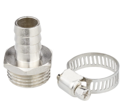 Комплект для подключения садового шланга 1/2" с наруж. рез. 1/2" (штуцер + хомут), MP в интернет гипермаркете «Планета Лета». Фото