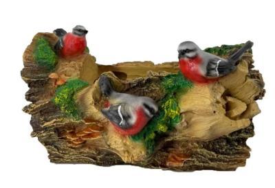 Фигура Пень большой с птичками H-25см L-34см В-27см D-24см КП080 в интернет гипермаркете «Планета Лета». Фото