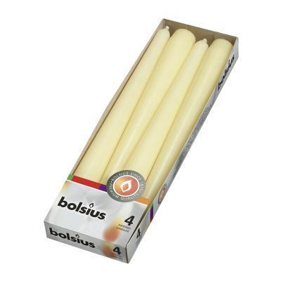 Свеча коническая  24 см 4шт Кремовый в интернет гипермаркете «Планета Лета». Фото