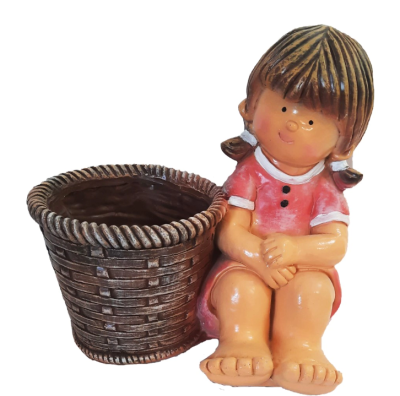 Фигура кашпо-Девочка 35*27*34см в интернет гипермаркете «Планета Лета». Фото