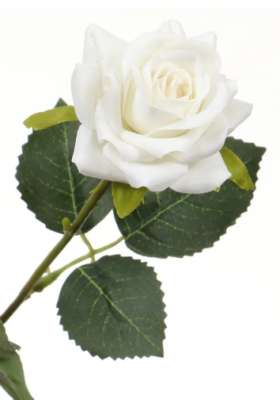 Цветок искусственный Роза 43см Белый 0504А-М15(1#А) в интернет гипермаркете «Планета Лета». Фото