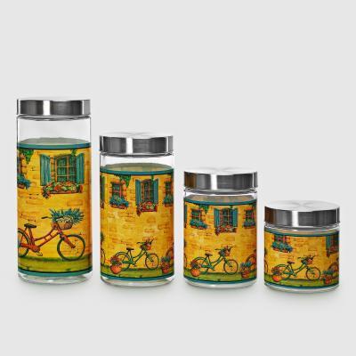 НАБОР БАНОК 4 ШТ 2/1.6/1.2/0.8Л в интернет гипермаркете «Планета Лета». Фото