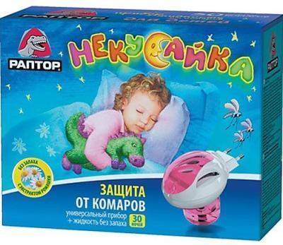 Жидкость РАПТОР Некусайка жидкость +прибор 30 ночей для детей в интернет гипермаркете «Планета Лета». Фото