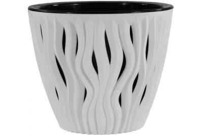 Кашпо "Вдохновение" (5,7л.) Цв. Белый/чёрный (Арт. КШ-8651) в интернет гипермаркете «Планета Лета». Фото