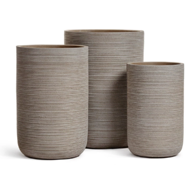 Кашпо TREEZ ERGO TreeLine Высокий цилиндр Капучино в-63, д-44 см в интернет гипермаркете «Планета Лета». Фото