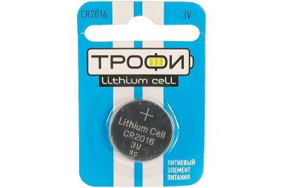 Батарейки Трофи CR2016-1BL в интернет гипермаркете «Планета Лета». Фото