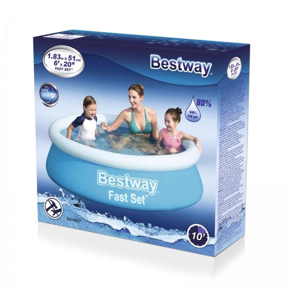 Бассейн надувной 183x51 см 57392 Bestway Bestway в интернет гипермаркете «Планета Лета». Фото Бассейн надувной 183x51 см 57392 Bestway в интернет гипермаркете «Планета Лета». Фото